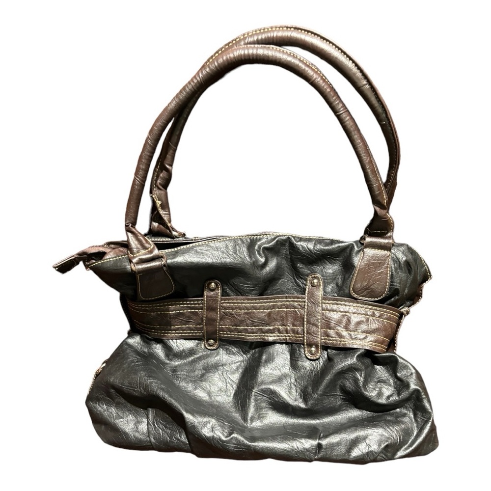 Boho Style Shoulder Bag Women's Black/Brown - Picture 12 of 13